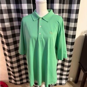 Green Polo Shirt with Logo